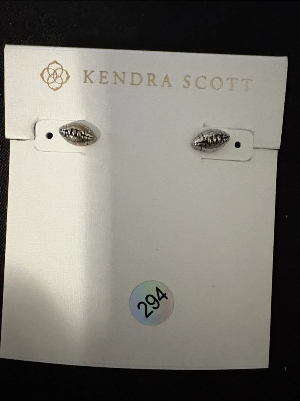 Kendra Scott Silver Football Stud Earrings